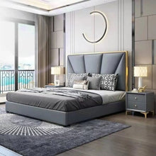 Load image into Gallery viewer, Egypt Luxury Upholstered Bed Without Storage In Leatherette
