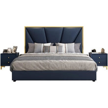 Load image into Gallery viewer, Egypt Luxury Upholstered Bed Without Storage In Leatherette
