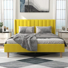 Load image into Gallery viewer, Ayzal Upholstered Bed Without Storage In Suede
