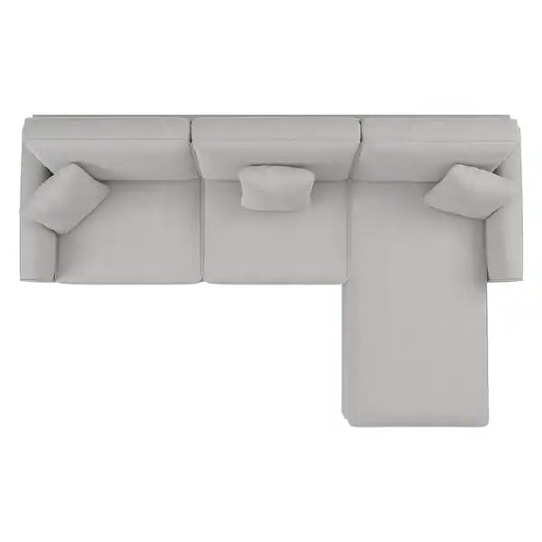 Celio Modern Suede Sectional Sofa Set