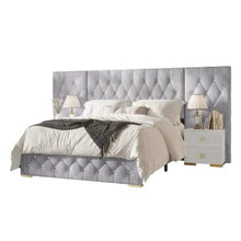Load image into Gallery viewer, Casper Luxury Upholstered Bed With Manual Storage &amp; Side Tables In Suede
