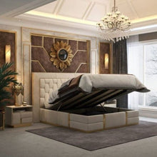 Load image into Gallery viewer, Turkey Upholstered Luxury Bed With Hydraulic In Suede
