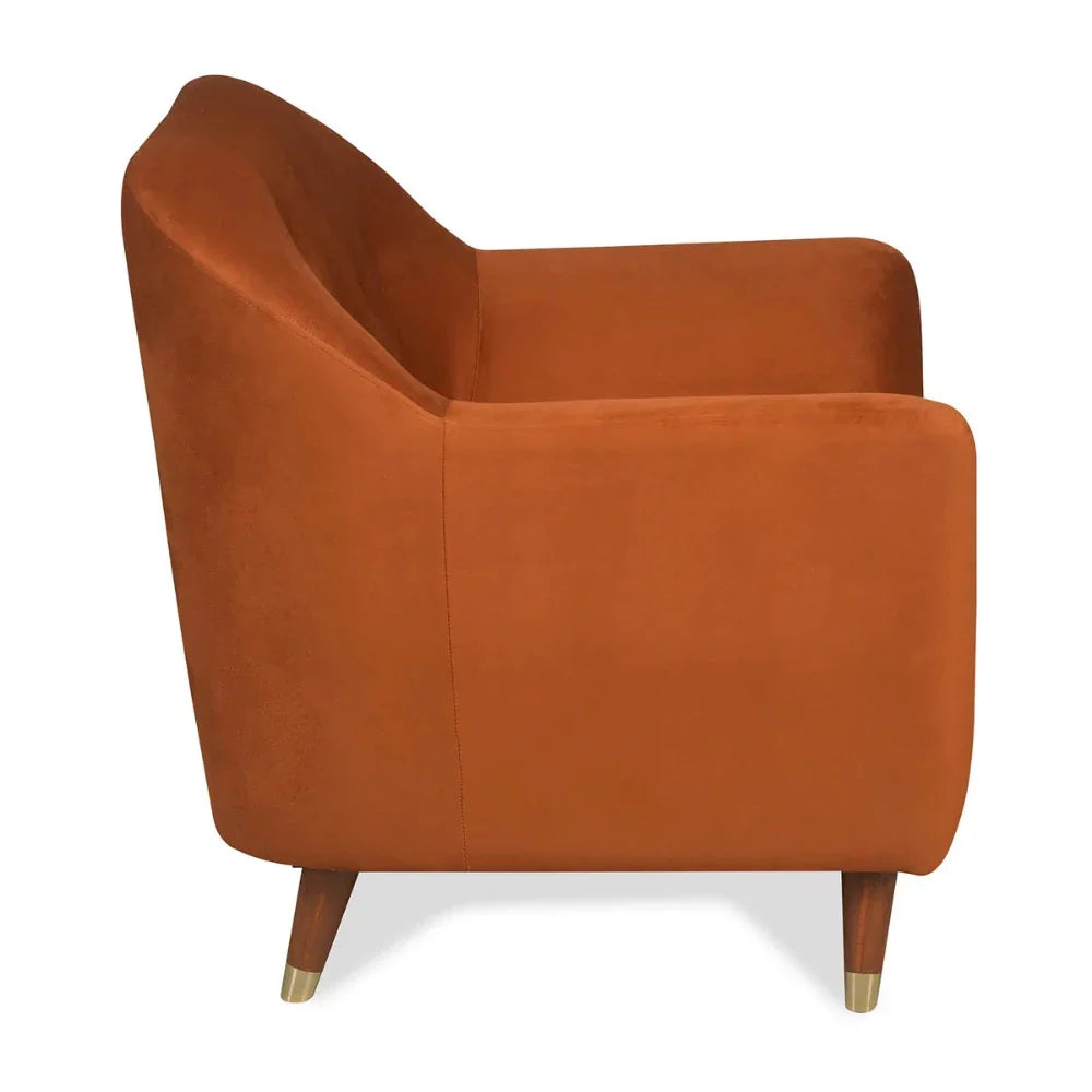 Nuke Couch Accent Chair in Orange Color