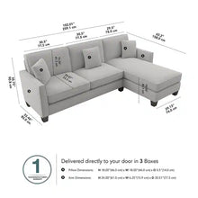 Load image into Gallery viewer, Celio Modern Suede Sectional Sofa Set
