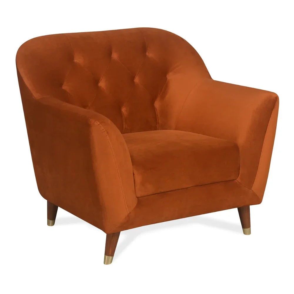 Nuke Couch Accent Chair in Orange Color