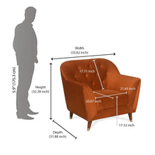 Load image into Gallery viewer, Nuke Couch Accent Chair in Orange Color
