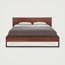 Load image into Gallery viewer, Sael Bed - Solid Walnut/Teak/Oak Wood (King)
