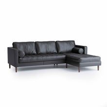 Load image into Gallery viewer, Palo Sofa | L-Shaped Sectional with Chaise (8.25 feet) | Italian Leather Sofa

