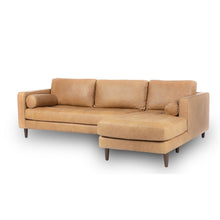 Load image into Gallery viewer, Palo Sofa | L-Shaped Right Sectional with Chaise (8.25 feet) | Italian Leather Sofa
