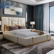 Load image into Gallery viewer, Julius Pro Upholstered Luxury Bed Manual Storage In Leatherette
