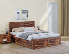 Load image into Gallery viewer, Stella Bed in Sheesham wood (8 options) - Queen
