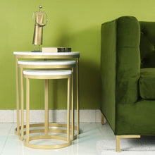 Load image into Gallery viewer, Harmony Nesting Marble Side Table Set of 3
