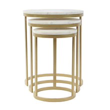 Load image into Gallery viewer, Harmony Nesting Marble Side Table Set of 3
