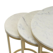 Load image into Gallery viewer, Harmony Nesting Marble Side Table Set of 3
