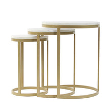 Load image into Gallery viewer, Harmony Nesting Marble Side Table Set of 3
