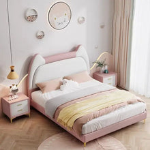 Load image into Gallery viewer, Kanzy Upholstered Kids Bed Without Storage In Suede

