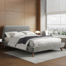 Load image into Gallery viewer, Gobbler Upholstered Bed Without Storage In Suede Fabric
