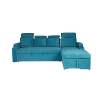 Load image into Gallery viewer, Titanium luxurious Sofa Cum Bed With Lounger
