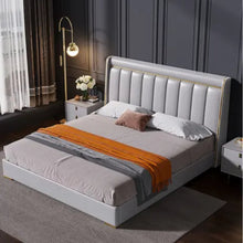 Load image into Gallery viewer, Canopy Upholstered Bed Without Storage In Suede
