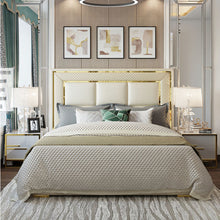Load image into Gallery viewer, Wilson Upholstered Bed Without Storage In Leatherette
