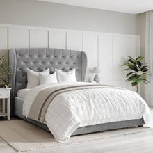 Load image into Gallery viewer, Kobe Upholstered Bed Without Storage In Suede
