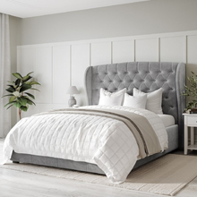 Load image into Gallery viewer, Kobe Upholstered Bed Without Storage In Suede
