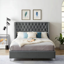 Load image into Gallery viewer, Tony Upholstered Bed Without Storage In Suede
