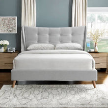 Load image into Gallery viewer, Haval Upholstered Bed Without Storage In Suede
