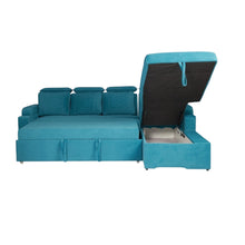Load image into Gallery viewer, Titanium luxurious Sofa Cum Bed With Lounger
