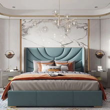 Load image into Gallery viewer, Italian Design Upholstered Bed Without Storage In Suede
