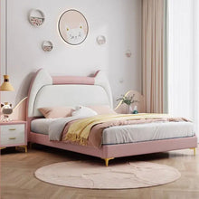 Load image into Gallery viewer, Kanzy Upholstered Kids Bed Without Storage In Suede
