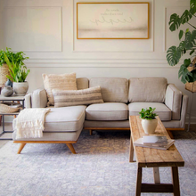 Load image into Gallery viewer, Lumo Sofa | L Shaped Sectional | Down-feather Back Cushions (7.5 feet)

