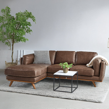 Load image into Gallery viewer, Lumo Sofa |  L Shaped Right Sectional (7.5 feet) Genuine Leather

