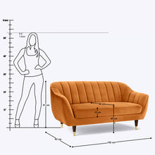 Load image into Gallery viewer, Emily Flared Arm 2 Seater Sofa - 60"
