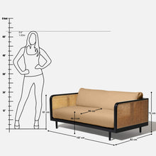 Load image into Gallery viewer, Fry Rattan 2 Seater Sofa - 62"
