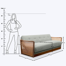 Load image into Gallery viewer, Dalton Rattan 3 Seater Sofa - 77.5"

