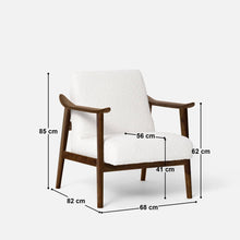 Load image into Gallery viewer, Zen Accent Chair -Walnut Finish on Sheesham Wood
