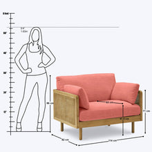 Load image into Gallery viewer, Hughes Rattan 1 Seater Sofa - 44"
