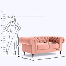 Load image into Gallery viewer, Chesterfield 2 Seater Sofa - 71"
