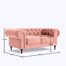 Load image into Gallery viewer, Chesterfield 2 Seater Sofa - 71"
