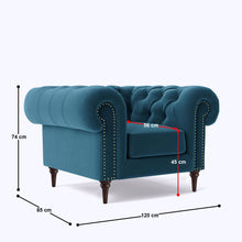 Load image into Gallery viewer, Chesterfield 1 Seater Sofa - 48"
