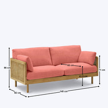 Load image into Gallery viewer, Hughes Rattan 2 Seater Sofa - 57"
