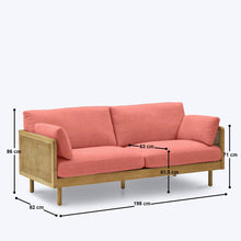 Load image into Gallery viewer, Hughes Rattan 3 Seater Sofa - 78.7"
