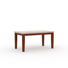 Load image into Gallery viewer, Golden Mayer Anemone Solid wood 6-Seater Marble Top Dining Table With 4 Upholstery Chairs And 1 Bench in Walnut Color
