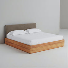 Load image into Gallery viewer, Aari Bed (Built-in Storage) - Solid Teak/Walnut/Oak Wood (King)
