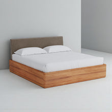 Load image into Gallery viewer, Aari Bed (Built-in Storage) - Solid Teak/Walnut/Oak Wood (King)
