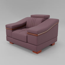 Load image into Gallery viewer, Leather Sofa Rossato | Adjustable Headrest &amp; Wooden Panel Armrests | Premium Design with Console Options: Speakers, Storage, &amp; Cup Holders | Direct from Factory

