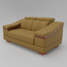 Load image into Gallery viewer, Leather Sofa Rossato | Adjustable Headrest &amp; Wooden Panel Armrests | Premium Design with Console Options: Speakers, Storage, &amp; Cup Holders | Direct from Factory
