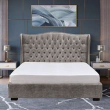 Load image into Gallery viewer, Benin Upholstered Bed Without Storage In Suede
