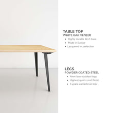 Load image into Gallery viewer, Serenity Dining Table (5x3 feet) - White Oak Veneer
